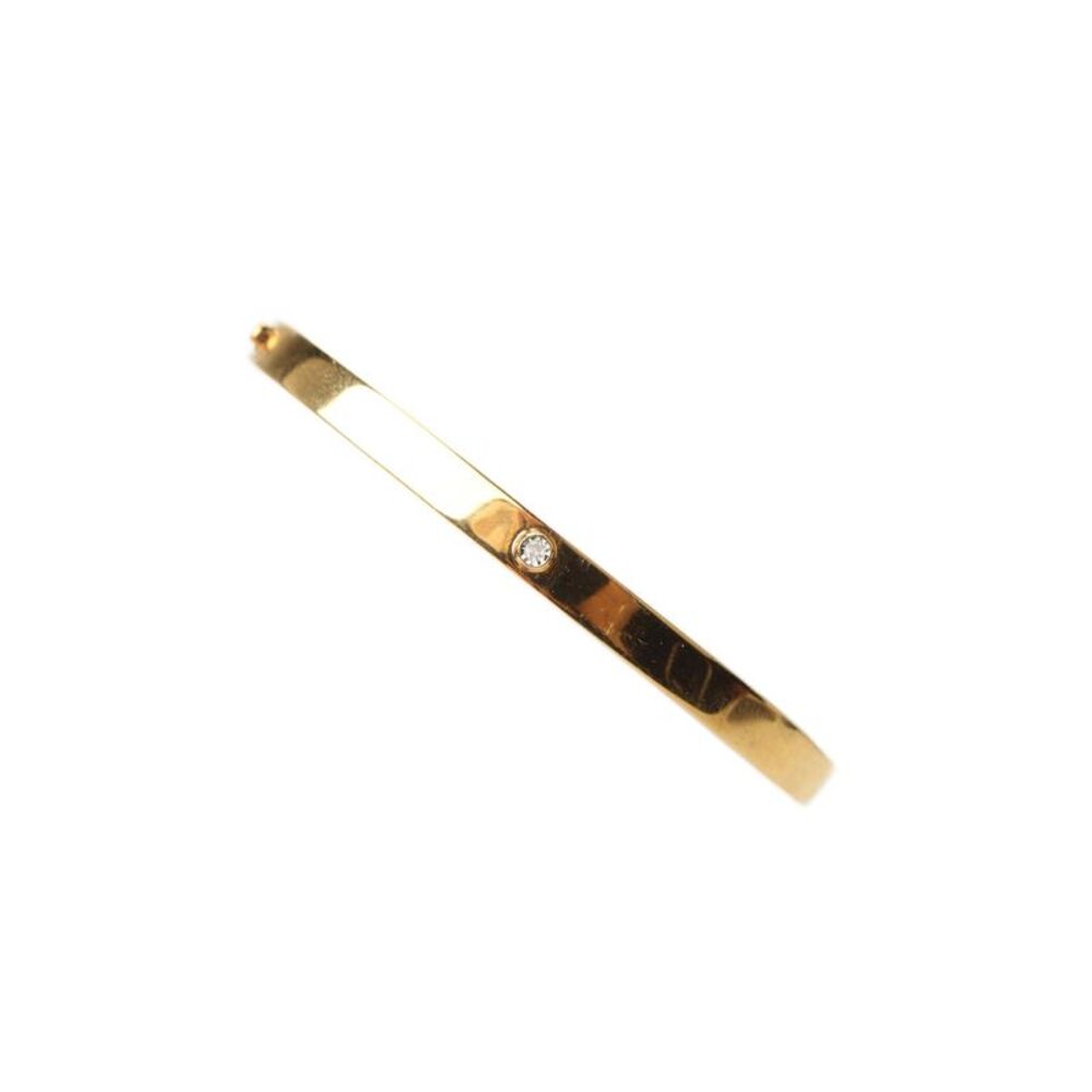 MONICA VINADER Womens 18K Vermeil Lab Created Diamond Essential Bangle 18.4g